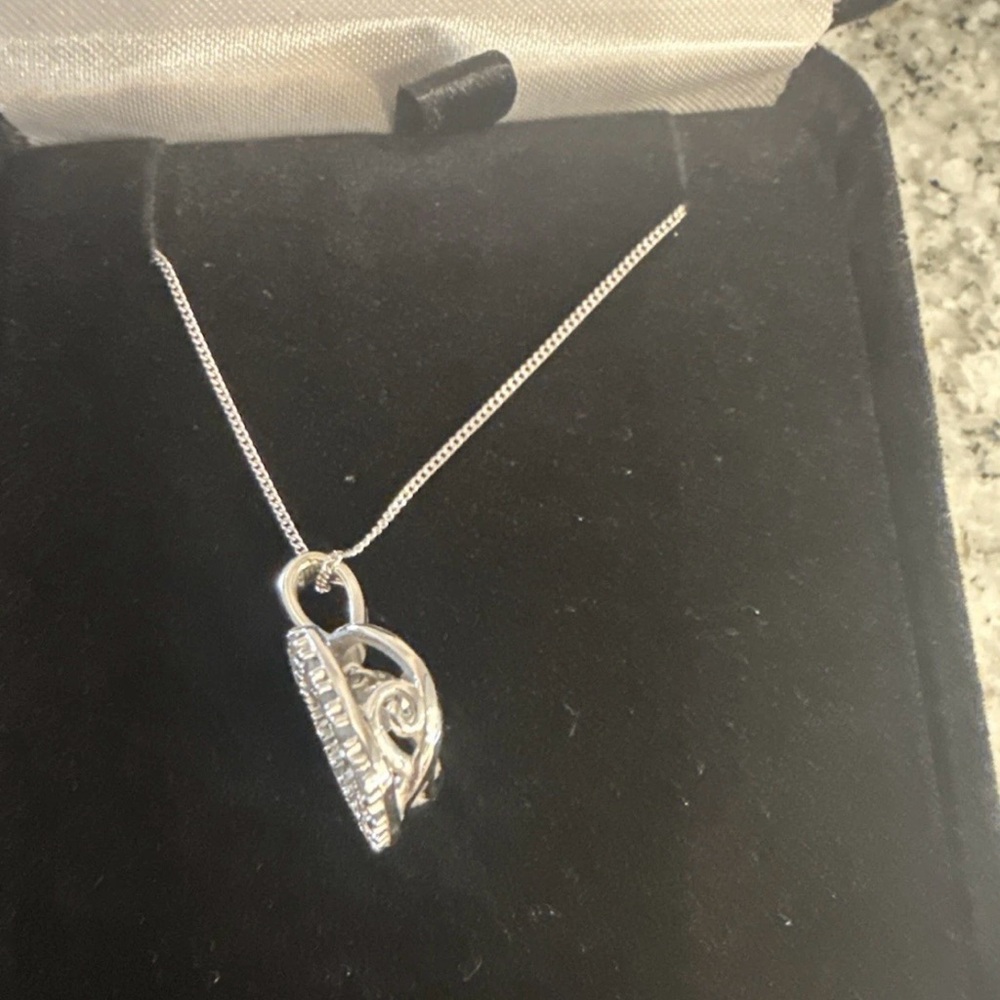 Unstoppable Love Diamond Necklace 5/8 ct tw Round-Cut 10K White Gold 19" - Picture 2 of 9